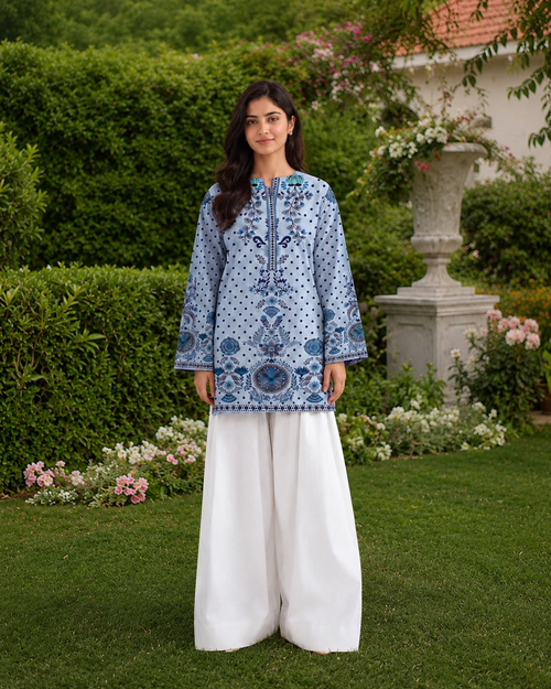 1PC Printed Lawn Kurti- PRT SE001
