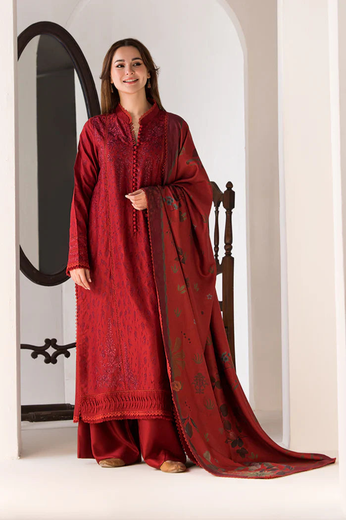 SOBIA NAZIR- 3PC LAWN EMBROIDERED SHIRT WITH MONARK PRINTED DUPATTA AND TROUSER-BIC-3614