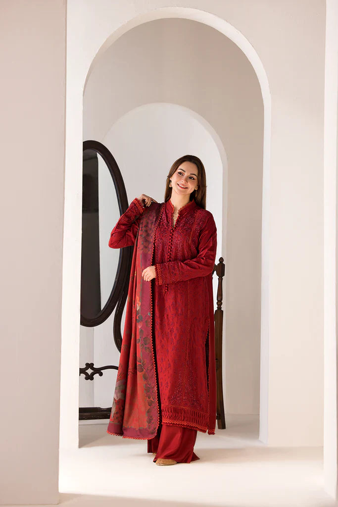 SOBIA NAZIR- 3PC LAWN EMBROIDERED SHIRT WITH MONARK PRINTED DUPATTA AND TROUSER-BIC-3614