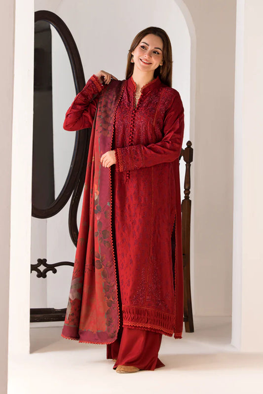 SOBIA NAZIR- 3PC LAWN EMBROIDERED SHIRT WITH MONARK PRINTED DUPATTA AND TROUSER-BIC-3614