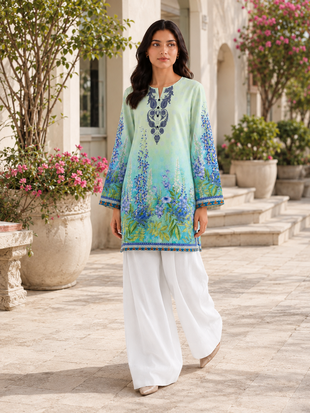 1PC Printed Lawn Kurti- PRT SE007