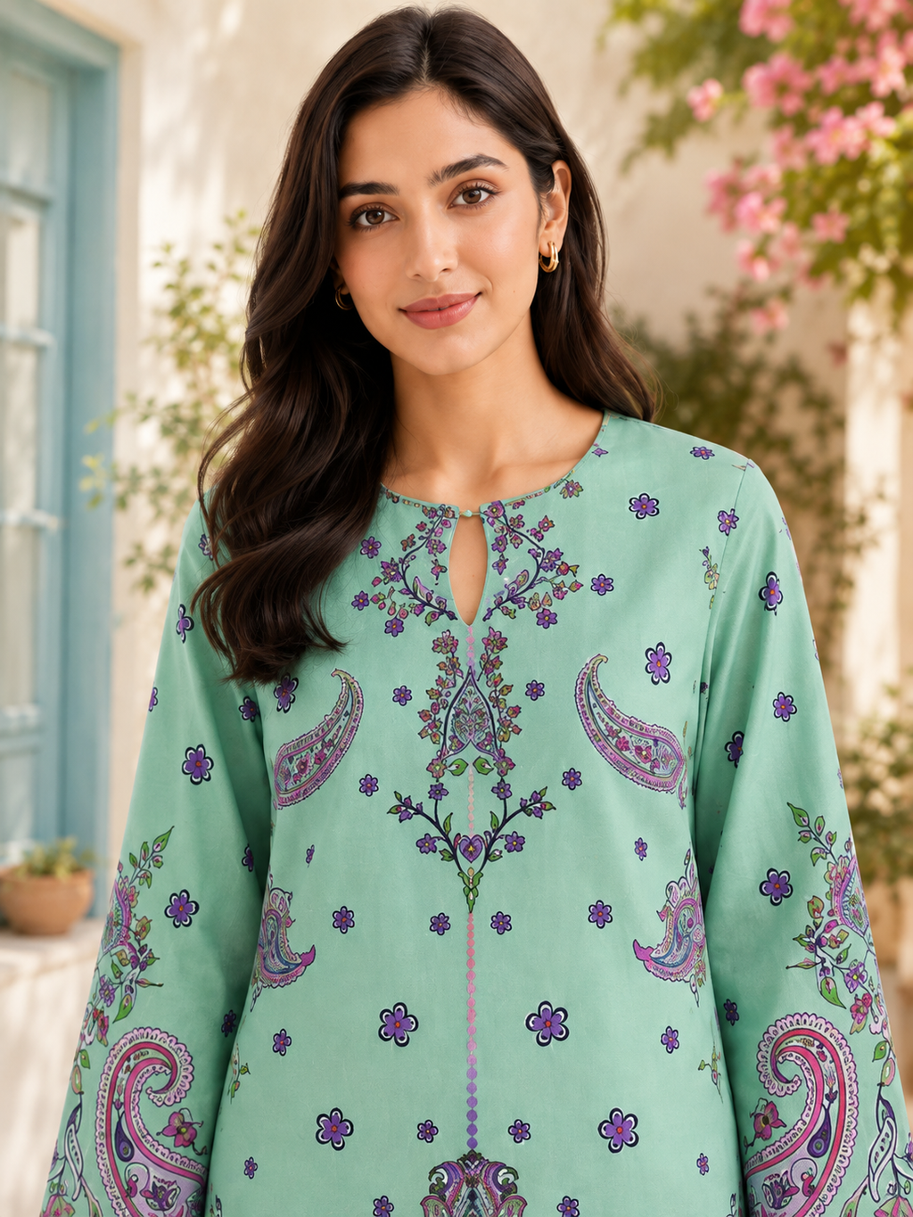 1PC Printed Lawn Kurti- PRT SE010