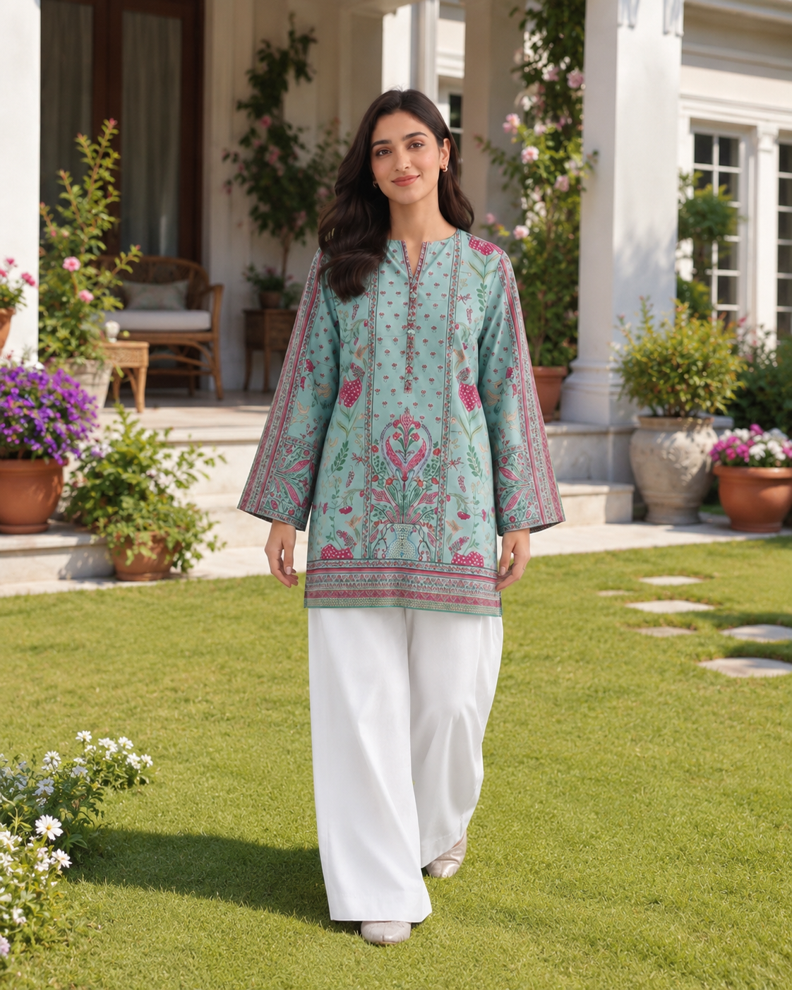 1PC Printed Lawn Kurti- PRT SE005