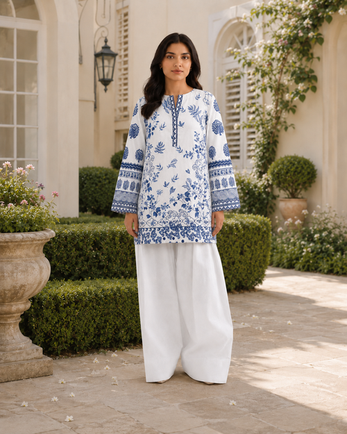 1PC Printed Lawn Kurti- PRT SE002 — view 2