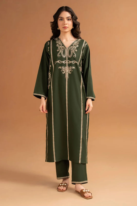 LAZULI-2PC LAWN EMBROIDRED SHIRT WITH LAWN EMBROIDRED TROUSR-BIC-3463