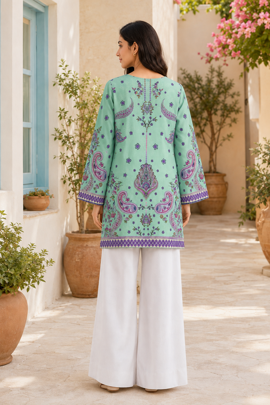 Pistachio Paisley Kurta