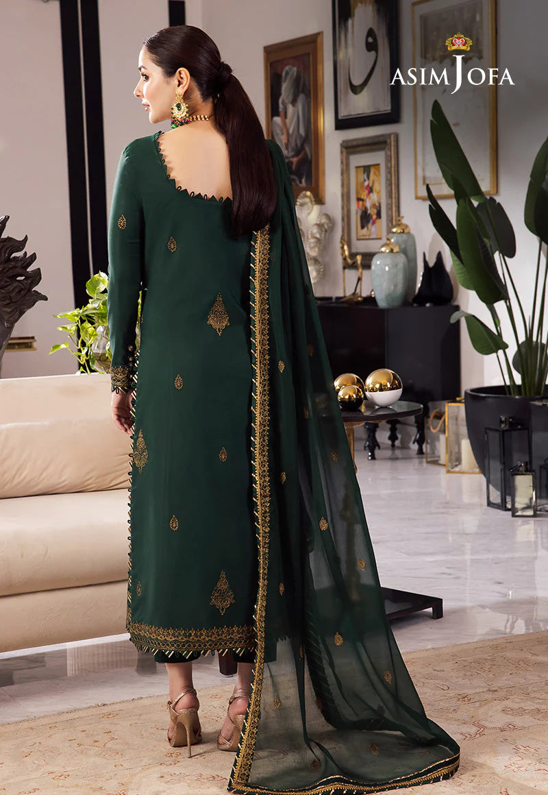 ASIM JOFA-3PC LAWN EMBROIDRED SHIRT WITH CHIFFON EMBROIDRED DUPATTA AND TROUSER-BIC-3609