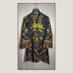 Black Floral Kurta